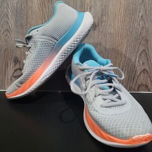 Under Armour Charged Breeze Running Shoes Women's Size 8.5 Halo Grey Fresco Blue